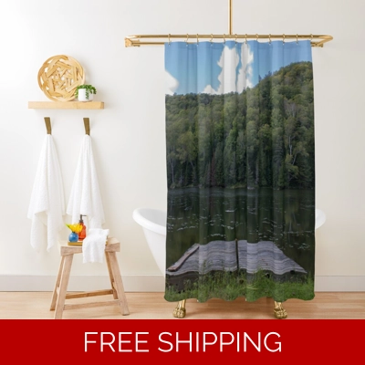 Le Studio Shower Curtain Lake Perry 2020 Docks Le Studio Shower Curtain Lake Perry 2020 Docks